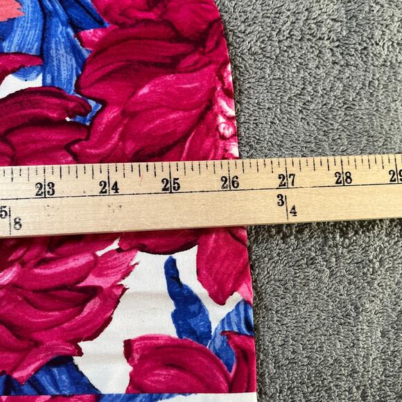 Talbots Skirt Women 14 Red Floral A-Line Pockets Business Career Office Work NEW - Picture 9 of 10